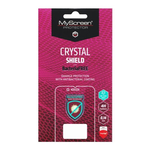 MYSCREEN CRYSTAL BacteriaFREE képernyővédő fólia (antibakteriális, 4H, NEM íves) ÁTLÁTSZÓ Apple iPhone XS Max 6.5, Apple iPhone 11 Pro Max