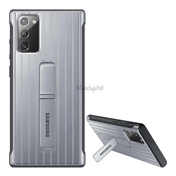 SAMSUNG műanyag telefonvédő (dupla rétegű, gumírozott, asztali tartó funkció) EZÜST Samsung Galaxy Note 20 (SM-N980F), Samsung Galaxy Note 20 5G (SM-N981F)