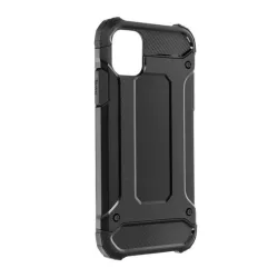   Defender műanyag telefonvédő (közepesen ütésálló, légpárnás sarok, szilikon belső, fémhatás) FEKETE Apple iPhone 12 Pro, Apple iPhone 12