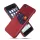 Műanyag telefonvédő (közepesen ütésálló, bankkártya tartó, textil bevonat, bőr hatású hátlap) PIROS Apple iPhone 7 4.7, Apple iPhone 8 4.7, Apple iPhone SE (2020), Apple iPhone SE (2022)