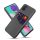 Műanyag telefonvédő (közepesen ütésálló, bankkártya tartó, textil bevonat, bőr hatású hátlap) SZÜRKE Samsung Galaxy A51 (SM-A515F)