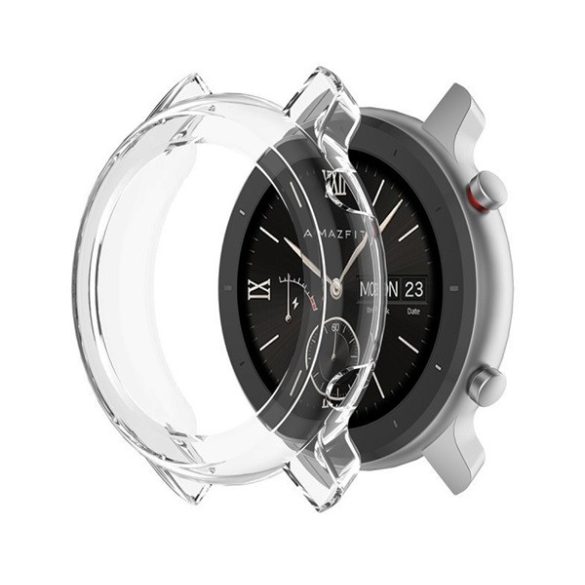 Szilikon keret (BUMPER, ütésálló) ÁTLÁTSZÓ Amazfit GTR 47mm