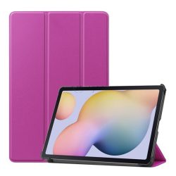   Tok álló, bőr hatású (aktív FLIP, oldalra nyíló, TRIFOLD, asztali tartó) LILA Samsung Galaxy Tab S7 WIFI (SM-T870), Samsung Galaxy Tab S7 LTE 5G (SM-T876), Samsung Galaxy Tab S7 LTE (SM-T875), Samsung Galaxy Tab S8 WIFI (SM-X700), Samsung Galaxy Ta