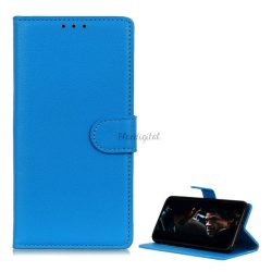   Tok álló, bőr hatású (FLIP, oldalra nyíló, asztali tartó funkció, prémium) VILÁGOSKÉK Samsung Galaxy M01 (SM-M015F)