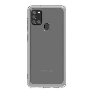 Designed for SAMSUNG szilikon telefonvédő (közepesen ütésálló, légpárnás sarok) ÁTLÁTSZÓ Samsung Galaxy A21s (SM-A217F)