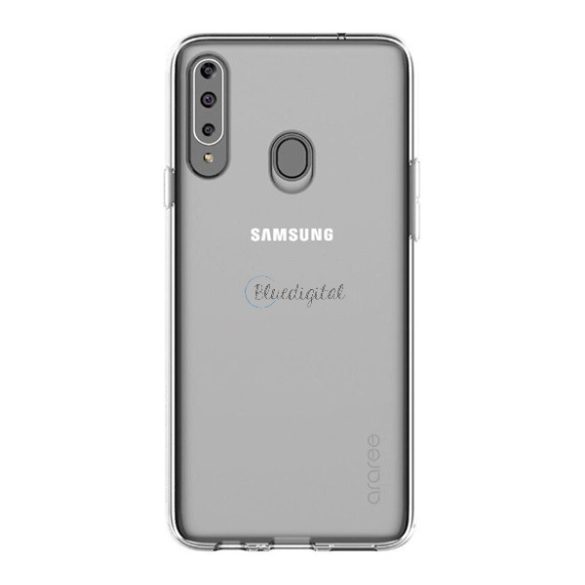 Designed for SAMSUNG szilikon telefonvédő (közepesen ütésálló, légpárnás sarok) ÁTLÁTSZÓ Samsung Galaxy A20s (SM-A207F)