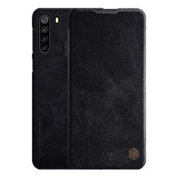   NILLKIN QIN tok álló, bőr hatású (FLIP, oldalra nyíló, bankkártya tartó) FEKETE Samsung Galaxy A21 (SM-A210F)