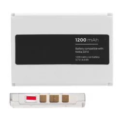   Akku 1200mAh LI-ION (BLC-2 kompatibilis) Nokia 3310, Nokia 3330, Nokia 3410, Nokia 3510, Nokia 3510i, Nokia 5510, Nokia 6650 (2003), Nokia 6800, Nokia 6810