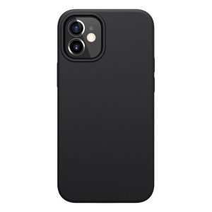 NILLKIN FLEX PURE szilikon telefonvédő (ultravékony, környezetbarát, mikrofiber plüss belső, matt) FEKETE Apple iPhone 12 mini