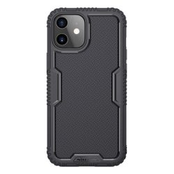   NILLKIN TACTICS szilikon telefonvédő (műanyag belső, közepesen ütésálló, rács minta) FEKETE Apple iPhone 12 mini