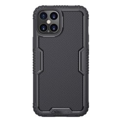   NILLKIN TACTICS szilikon telefonvédő (műanyag belső, közepesen ütésálló, rács minta) FEKETE Apple iPhone 12 Pro Max