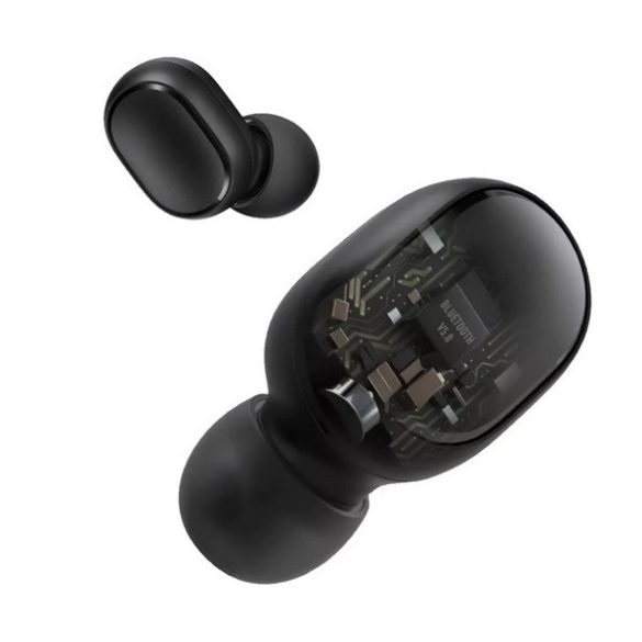 XIAOMI AirDots/EarBuds Basic 2 bluetooth fülhallgató SZTEREO (v5.0, TWS, extra mini + töltőtok) FEKETE