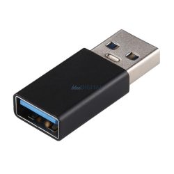   Adapter (USB 3.0 aljzat - USB 3.0, pendrive csatlakoztatás, OTG) FEKETE