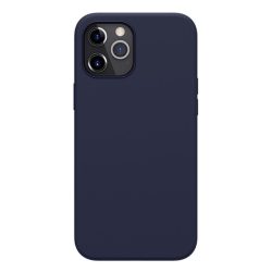   NILLKIN FLEX PURE szilikon telefonvédő (ultravékony, környezetbarát, mikrofiber plüss belső, matt) SÖTÉTKÉK Apple iPhone 12 Pro Max