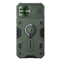   NILLKIN CAMSHIELD ARMOR defender műanyag telefonvédő (szilikon belső, közepesen ütésálló, telefontartó gyűrű) SÖTÉTZÖLD Apple iPhone 12, Apple iPhone 12 Pro