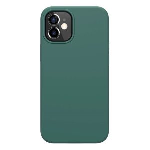 NILLKIN FLEX PURE szilikon telefonvédő (ultravékony, környezetbarát, mikrofiber plüss belső, matt) SÖTÉTZÖLD Apple iPhone 12 mini