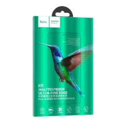   HOCO képernyővédő üveg (3D full cover, full glue, teljes felületén tapad, törésálló, 0.33mm, 9H) FEKETE Apple iPhone 12 mini
