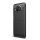 Szilikon telefonvédő (közepesen ütésálló, légpárnás sarok, szálcsiszolt, karbon minta) FEKETE Xiaomi Mi 10T Lite 5G
