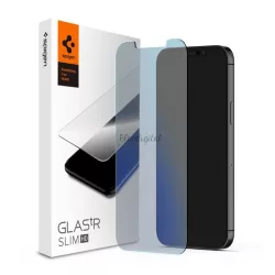   SPIGEN SLIM HD ANTIBLUE képernyővédő üveg (2.5D, kék fény elleni védelem, ultravékony, 0.2mm, 9H) ÁTLÁTSZÓ Apple iPhone 12 mini