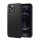 SPIGEN LIQUID AIR szilikon telefonvédő (közepesen ütésálló, légpárnás sarok, rombusz minta) FEKETE Apple iPhone 12, Apple iPhone 12 Pro