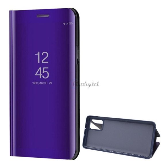 Tok álló (aktív FLIP, oldalra nyíló, asztali tartó funkció, tükrös felület, Mirror View Case) LILA Samsung Galaxy A31 (SM-A315F)
