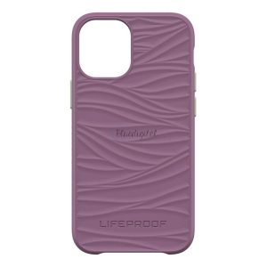 LIFEPROOF WAKE műanyag telefonvédő (szilikon belső, ütésálló, környezet barát, hullám minta) LILA Apple iPhone 12 mini