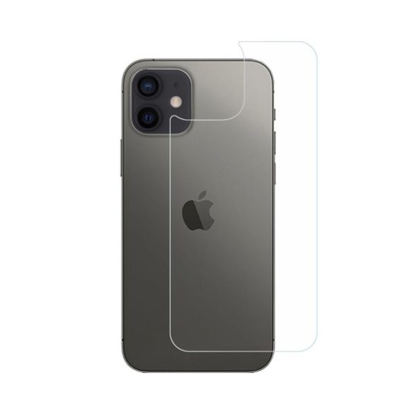 Hátlapvédő üveg (2.5D kerekített szél, karcálló, 9H) ÁTLÁTSZÓ Apple iPhone 12, Apple iPhone 12 Pro