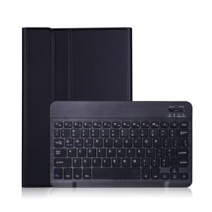 Tok álló, bőr hatású (FLIP, bluetooth billentyűzet, asztali tartó, QWERTY, angol nyelvű) FEKETE Samsung Galaxy Tab A7 10.4 (2020) WIFI SM-T500, Samsung Galaxy Tab A7 10.4 (2020) LTE SM-T505, Samsung Galaxy Tab A7 10.4 (2022) WIFI SM-T503