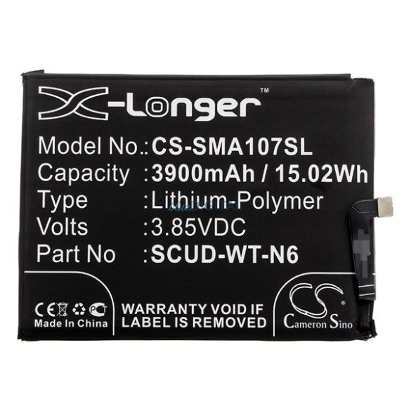 CAMERON SINO Li-Polymer akku (3.85V/3900mAh, Samsung SCUD-WT-N6 kompatibilis) FEKETE Samsung Galaxy A10s (SM-A107F)