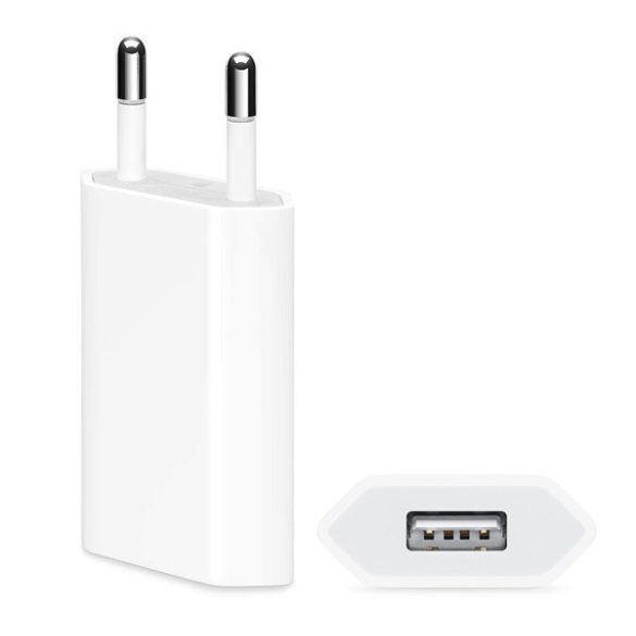 APPLE hálózati töltő USB aljzat (5W, MD813ZM/A utód) FEHÉR