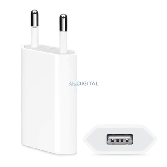 APPLE hálózati töltő USB aljzat (5W, MD813ZM/A utód) FEHÉR Apple iPhone 2G, iPhone 8 4.7, iPhone 3G