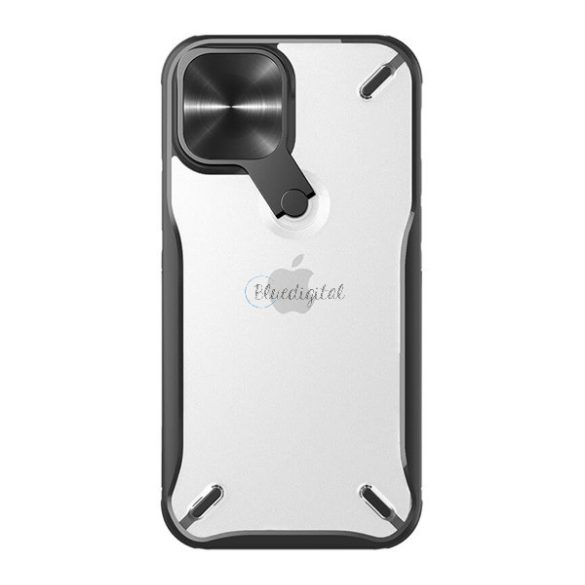 NILLKIN CYCLOPS műanyag telefonvédő (közepesen ütésálló, légpárnás sarok, kameravédő, kitámasztó) FEKETE Apple iPhone 12 mini