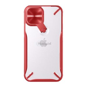 NILLKIN CYCLOPS műanyag telefonvédő (közepesen ütésálló, légpárnás sarok, kameravédő, kitámasztó) PIROS Apple iPhone 12 Pro Max