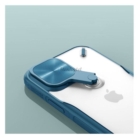 NILLKIN CYCLOPS műanyag telefonvédő (közepesen ütésálló, légpárnás sarok, kameravédő, kitámasztó) SÖTÉTZÖLD Apple iPhone 12 mini