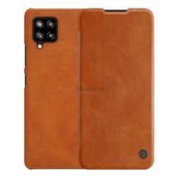   NILLKIN QIN tok álló, bőr hatású (FLIP, oldalra nyíló, bankkártya tartó) BARNA Samsung Galaxy A42 5G (SM-A425F)