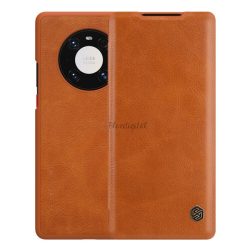   NILLKIN QIN tok álló, bőr hatású (FLIP, oldalra nyíló, bankkártya tartó) BARNA Huawei Mate 40 Pro