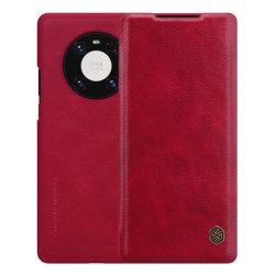  NILLKIN QIN tok álló, bőr hatású (FLIP, oldalra nyíló, bankkártya tartó) PIROS Huawei Mate 40 Pro