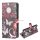 Tok álló, bőr hatású (FLIP, oldalra nyíló, asztali tartó funkció, pillangó, virág minta) FEKETE Samsung Galaxy A42 5G (SM-A425F)