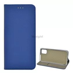   Tok álló, bőr hatású (FLIP, oldalra nyíló, asztali tartó funkció, rombusz minta) SÖTÉTKÉK Samsung Galaxy M31s (SM-M317F)