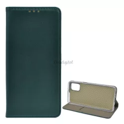   Tok álló, bőr hatású (FLIP, oldalra nyíló, asztali tartó funkció) SÖTÉTZÖLD Samsung Galaxy M31s (SM-M317F)