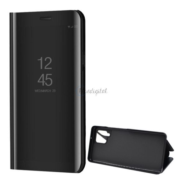 Tok álló (aktív FLIP, oldalra nyíló, asztali tartó funkció, tükrös felület, Mirror View Case) FEKETE Samsung Galaxy A42 5G (SM-A425F)