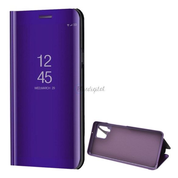 Tok álló (aktív FLIP, oldalra nyíló, asztali tartó funkció, tükrös felület, Mirror View Case) LILA Samsung Galaxy A42 5G (SM-A425F)