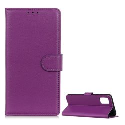   Tok álló, bőr hatású (FLIP, oldalra nyíló, asztali tartó funkció, prémium) LILA Samsung Galaxy A52 4G (SM-A525F), Samsung Galaxy A52 5G (SM-A526F), Samsung Galaxy A52s 5G (SM-A528)