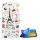 Tok álló, bőr hatású (FLIP, oldalra nyíló, asztali tartó funkció, Eiffel torony minta) FEHÉR Samsung Galaxy S21 (SM-G991) 5G