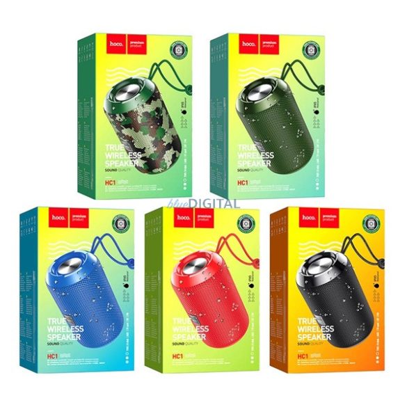 HOCO HC1 bluetooth hordozható hangszóró (v5.0, kártyaolvasó, 5W) SÖTÉTZÖLD