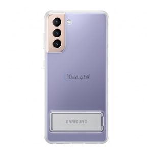 SAMSUNG műanyag telefonvédő (dupla rétegű, gumírozott, asztali tartó funkció) ÁTLÁTSZÓ Samsung Galaxy S21 Plus (SM-G996) 5G