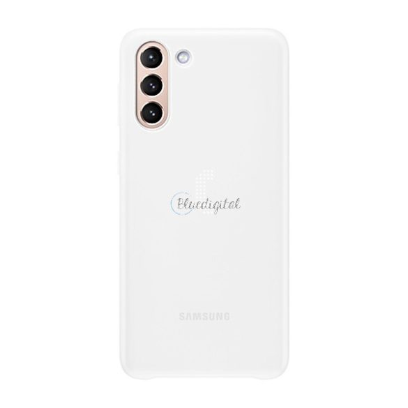 SAMSUNG műanyag telefonvédő (ultravékony, hívás és üzenetjelző funkció, LED világítás) FEHÉR Samsung Galaxy S21 Plus (SM-G996) 5G