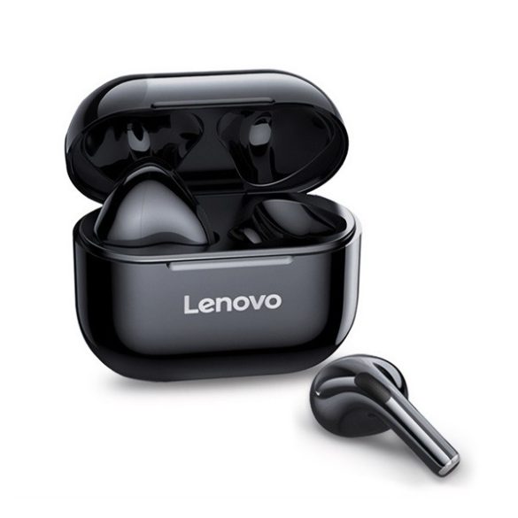 LENOVO LIVEPODS LP40 bluetooth fülhallgató SZTEREO (v5.0, TWS, mikrofon, zajszűrő + töltőtok) FEKETE