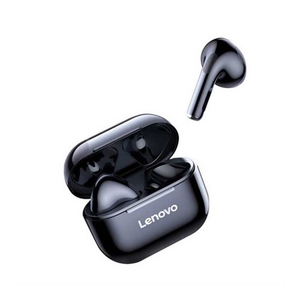 LENOVO LIVEPODS LP40 bluetooth fülhallgató SZTEREO (v5.0, TWS, mikrofon, zajszűrő + töltőtok) FEKETE