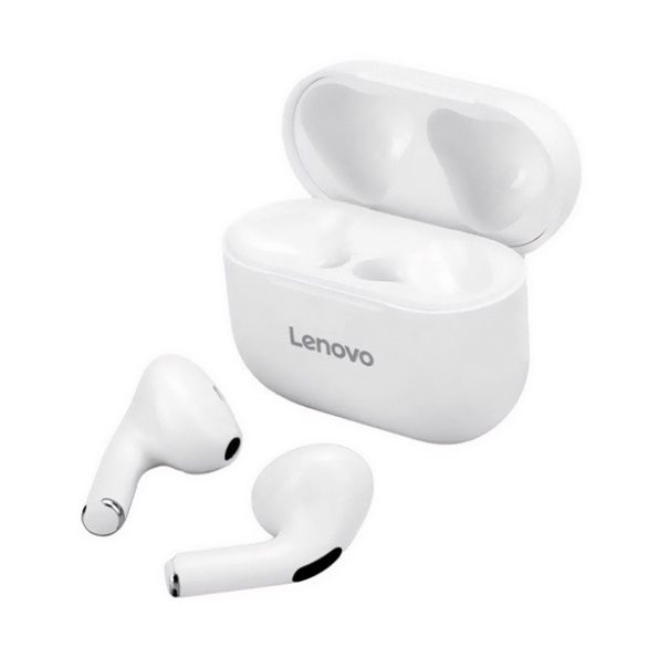 LENOVO LIVEPODS LP40 bluetooth fülhallgató SZTEREO (v5.0, TWS, mikrofon, zajszűrő + töltőtok) FEHÉR